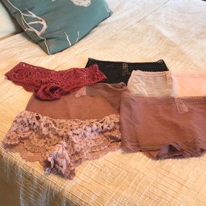Victoria Secret ALL WITH  BRAND NEW WITH TAGS!! 6 piece panties. Size Small.